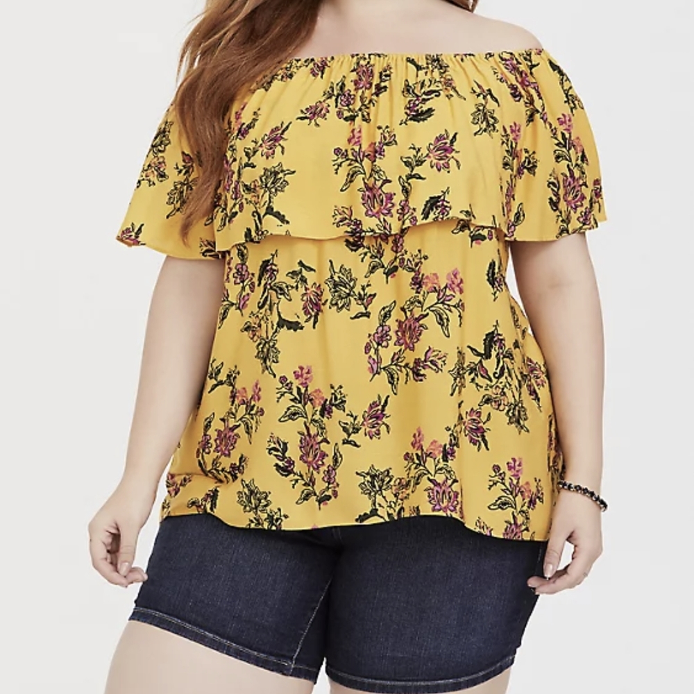 Torrid floral off the shoulders top